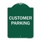 Signmission Designer Series Customer Parking, Green & White Heavy-Gauge Aluminum Sign, 24" x 18", GW-1824-9855 A-DES-GW-1824-9855 - alternate 1